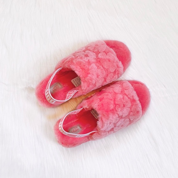 UGG Fluff Yeah Slide Poppy In Strawberry Sorbet - Picture 3 of 7